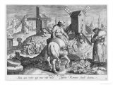 Windmills, Plate 12 from Nova Reperta Giclee Print by Jan van der Straet