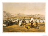 Umpanda Reviewing His Troops at Nonduengi, Plate 12 from The Kafirs Illustrated, 1849 Giclee Print by George French Angas