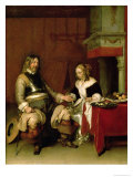 The Gentleman Soldier Giclee Print by Gerard ter Borch