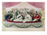 Royal Italian Opera, Queen Victoria, Prince Albert and Emperor and Empress of France, c.1855 reproduction procédé giclée par Marie Alexandre Alophe