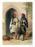 Arnaout and Osmanli Soldiers, Alexandria, the Valley of the Nile, c.1848 Reproduction procédé giclée par Achille-Constant-Théodore-Émile Prisse d'Avennes
