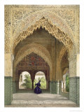 The Cabinet of the Infantas in the Room of the Two Sisters, the Alhambra, Granada, 1853 Giclee Print by Leon Auguste Asselineau