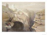 Convent of St. Saba, 1839, Plate 51 from Volume II of The Holy Land, Engraved by Louis Haghe Giclee Print by David Roberts