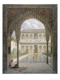 The Court of the Alberca in the Alhambra, Granada, 1853 Giclee Print by Leon Auguste Asselineau