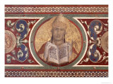 Maesta: St. Gregory, Detail from the Frame, 1315 Giclée-tryk af Simone Martini Maesta: St. Gregory, Detail from the Frame, 1315 Giclée-tryk af Simone Martini