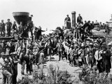 Union Pacific and the Central Pacific Railways at Promontory Point, Omaha, 10th May 1869 Photographic Print