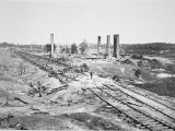 Ruins of Hood's 28-Car Ammunition Train and Scofield Rolling Mill, Atlanta, Georgia, September 1864 Photographic Print by G.n. Barnard