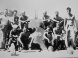 Lieutenant John F. Kennedy with the Crew of His Patrol Torpedo Boat PT-109, July 1943 Photographic Print