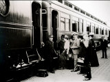 Passengers Boarding First Class Pullman Car of the Chicago, Burlington and Quincy Railroad, c.1910 Lámina fotográfica