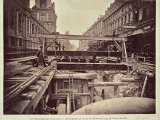 Construction of the Metro System Along the Rue de Rivoli, 1898 Photographic Print Construction of the Metro System Along the Rue de Rivoli, 1898 Photographic Print