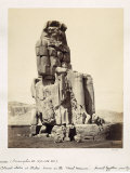 The Vocal Memnon, Colossal Statue of Amenhotep III, XVIII Dynasty, c.1375-1358 BC Fotografie-Druck von Francis Bedford