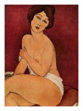 Weiblicher Akt Nude Print by Amedeo Modigliani