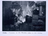 Oates and Meares at the Blubber Stove in the Stables, from Scott's Last Expedition Photographic Print by Herbert Ponting