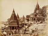 Vishnu Pud and Other Temples, Benares Fotografisk trykk av Samuel Bourne Vishnu Pud and Other Temples, Benares Fotografisk trykk av Samuel Bourne