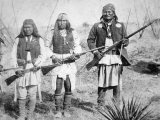 Geronimo and Three of His Apache Warriors, 1886 Photographie