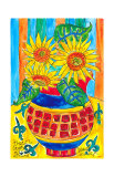 Sunflower Floral Surprise Pósters por Deborah Cavenaugh Sunflower Floral Surprise Pósters por Deborah Cavenaugh