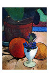 Flower Pot and Fruit Art by Paula Modersohn-Becker