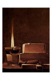 Kerze und Bucher Candlelight Study Posters par Georges de La Tour
