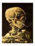 Skull with Burning Cigarette Posters by Vincent van Gogh