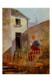 Im Hausgarten Garden Print by Carl Spitzweg
