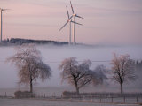 Wind Generators in Eifel Region Mountains Near Hallschlag, Germany, December 29, 2006 Photographic Print by Roberto Pfeil
