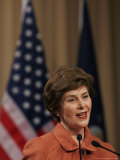 First Lady Laura Bush Speaks at Saint Rosalie School in Harvey, Louisianna Tuesday, January 9, 2007 Photographic Print by Alex Brandon