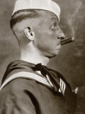 Half-Length Portrait of the Movie Actor Raymond Hatton on the Set of the Film 'Marinai Per Forza' Photographic Print