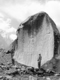 The Rock of the Buddhas, Near Skardu Photographic Print