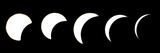 A Combo Picture Shows the Different Phases of a Partial Solar Eclipse Photographic Print