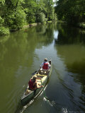 Canoers Paddle Down the Rahway River in Cranford, N.J. Photographic Print