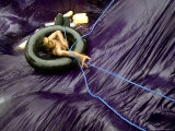 An Activist Performs in a Reenactment of the Indian Ocean Tsunami, Indonesia, December 26, 2006 Photographic Print