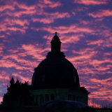 The Dome of the State Capitol in Pierre, South Dakota, at Dawn, October 5, 2006 Photographic Print by Joe Kafka