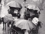 Carriage on a Rainy Day, Florence Photographic Print