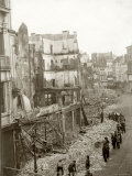 The Image Shows the Effects of German Bombardments on the City of Antwerp Photographic Print