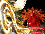 A Costa Rican Dressed as a Sun God Photographic Print by Kent Gilbert