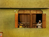 A Family Looks at the Jama Masjid Mosque after Twin Blasts, in New Delhi, India, April 14, 2006 Photographic Print by Manish Swarup