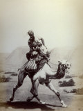 Engraving of the Painting Entitled 'The Post in the Desert', by French Painter Horace Vernet Photographie