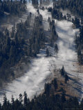 Snow Summit Ski Area in Big Bear Lake, California, Struggles to Make Artificial Snow Photographic Print by Adrienne Helitzer