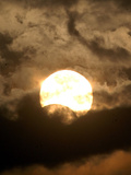 The Sun is Seen During the Solar Eclipse, in Madras, India Photographic Print