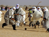 Tunisian Men Play Oggaf Photographic Print