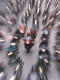 Hundreds of Bikers Drive Through Hamburg after a Motorcyclist Holy Mass Lámina fotográfica Hundreds of Bikers Drive Through Hamburg after a Motorcyclist Holy Mass Lámina fotográfica