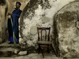 An Ethiopian Orthodox Christian Priest Carries a Palm Frond Photographic Print