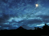 Lava is Seen Glowing on the Slope of Mount Merapi Photographic Print
