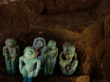 Glasslike Faience Figurines, 1st Dynasty, Found at Elephantine, Old Kingdom, Egypt Photographie par Kenneth Garrett
