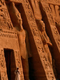 Temple Facade Details, Ramses II Wife, New Kingdom Abu Simbel, Egypt Photographie par Kenneth Garrett