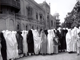 Pathan Women Observe Strict Muslim Purdah as They Come out to Vote at a High School Photographic Print