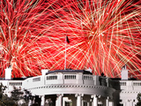 Fireworks Explode Over the White House Photographic Print