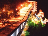 A Section of the Great Wall of China is Illuminated by 650 Floodlights Photographic Print