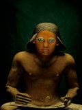 Statue of 5th Dynasty Scribe, Egyptian Museum, Cairo, Egypt Photographie par Kenneth Garrett