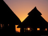 Sunset on Traditional Konso Huts, Omo River Region, Ethiopia Photographic Print by Janis Miglavs
